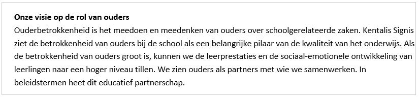 visie rol van ouders