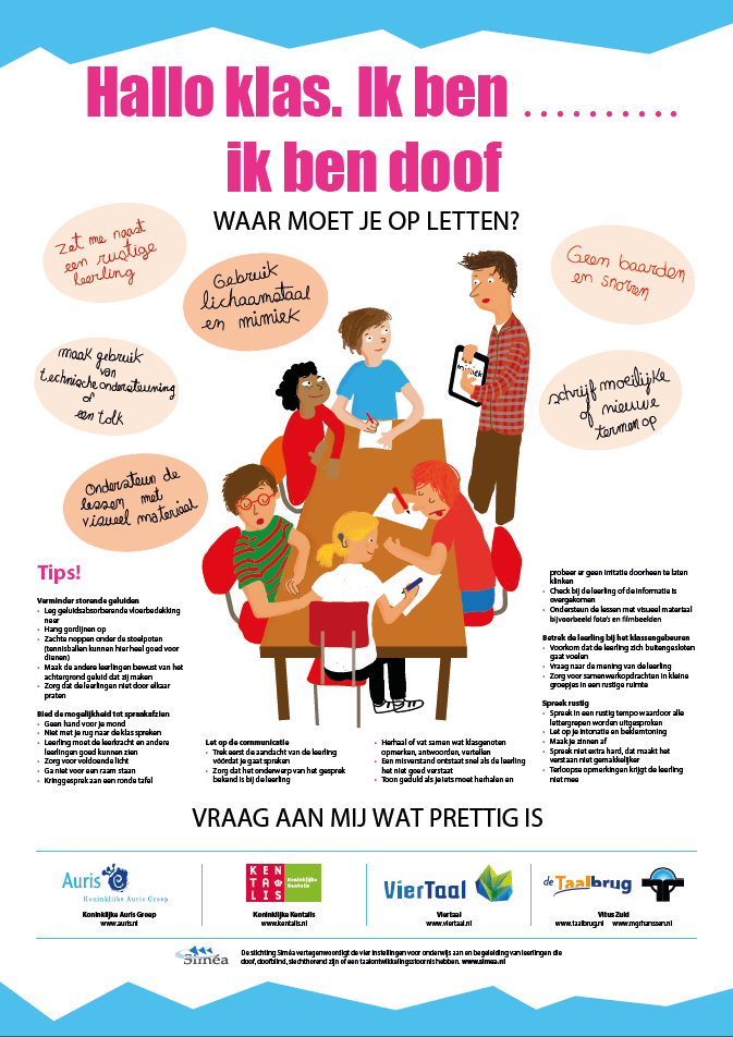 Hallo klas, ik ben doof - poster