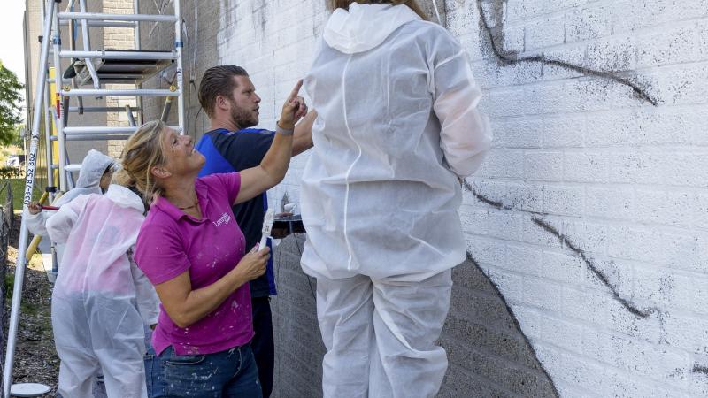 Kunstwerk bij Thorbecke SG vmbo-Pro