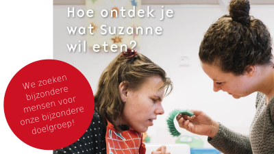 We zoeken bijzondere mensen voor onze bijzondere doelgroepen. We zoeken bijzondere mensen voor onze bijzondere doelgroepen.