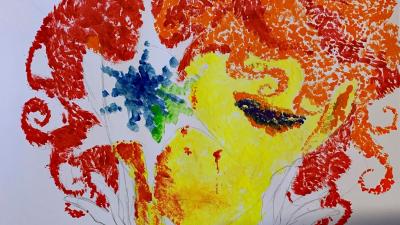 Tekening gemaakt door leerling Freya